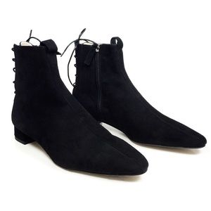 Zara suede lace-up ankle booties